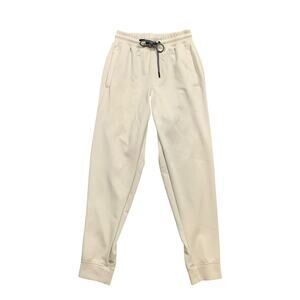 Bad Birdie Jogger Mens S Small Cream Elastic Waist Drawstring Lightweight Pants